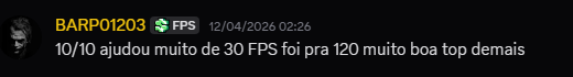 Cliente subiu de 30 para 120 FPS