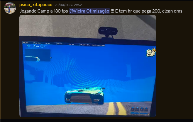 Cliente rodando Camp a 180 FPS